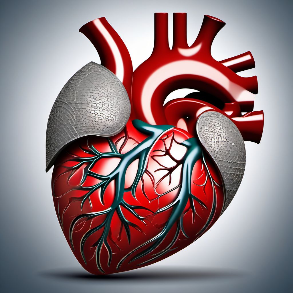 Other injury of heart with hemopericardium digital illustration