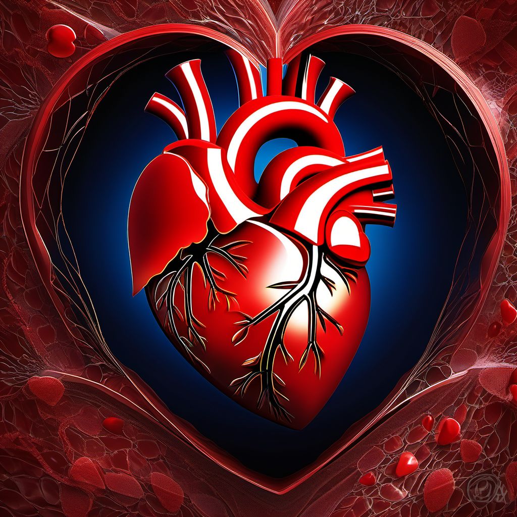 Injury of heart, unspecified with or without hemopericardium digital illustration