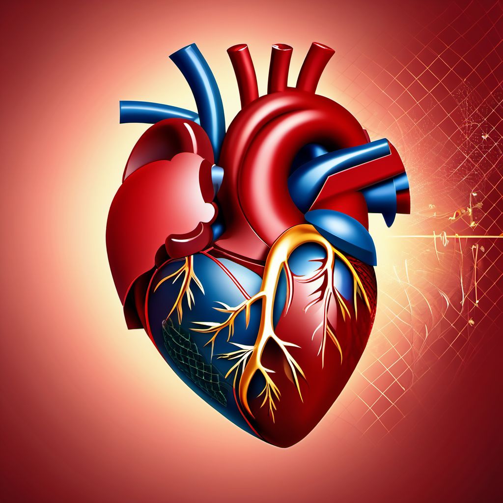 Other injury of heart, unspecified with or without hemopericardium digital illustration