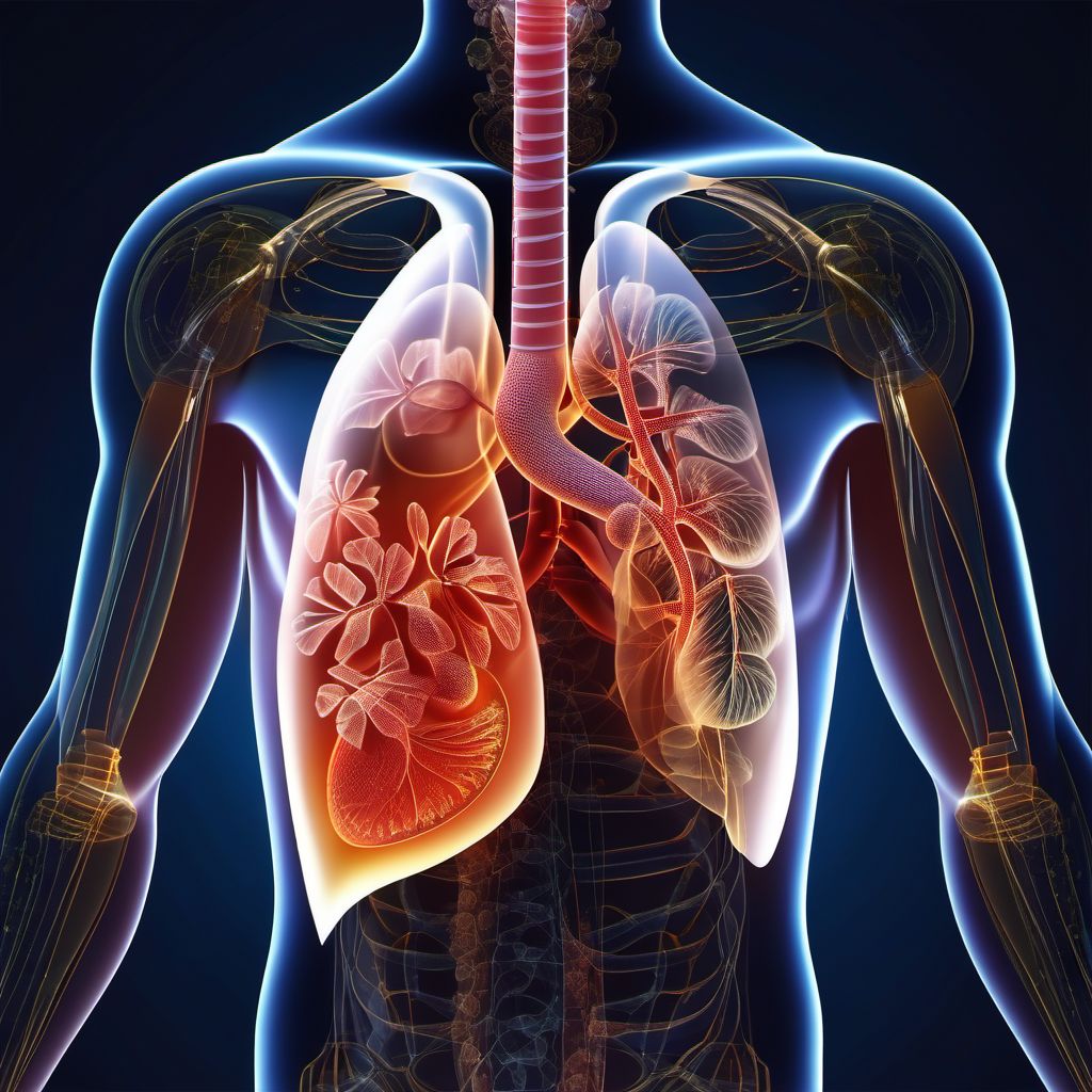 Unspecified injury of lung digital illustration