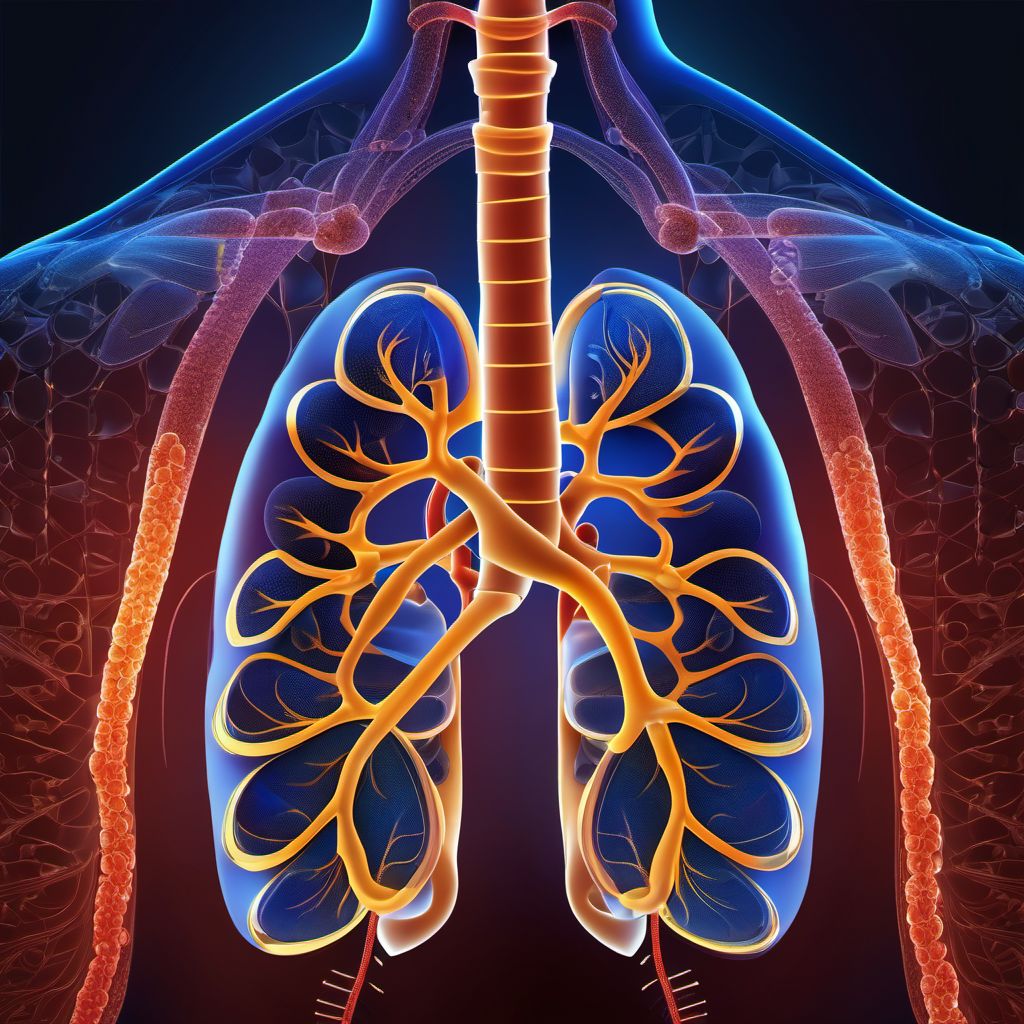 Unspecified injury of lung, bilateral digital illustration