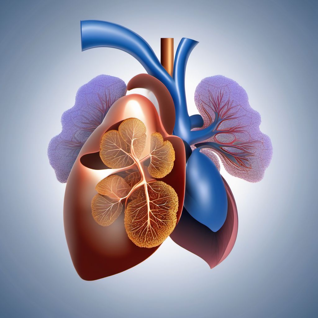 Unspecified injury of lung, unspecified digital illustration