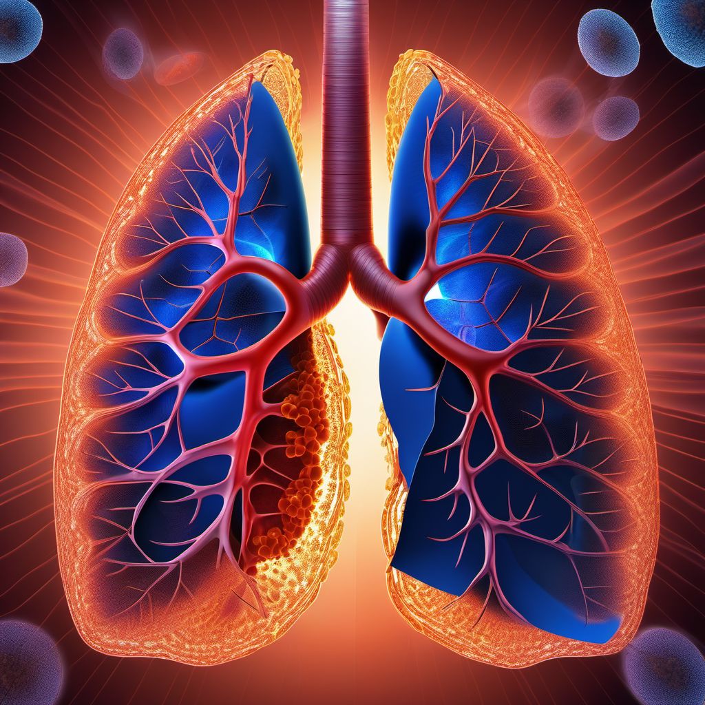 Primary blast injury of lung digital illustration