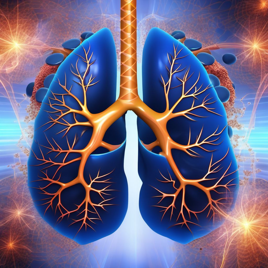 Primary blast injury of lung, bilateral digital illustration