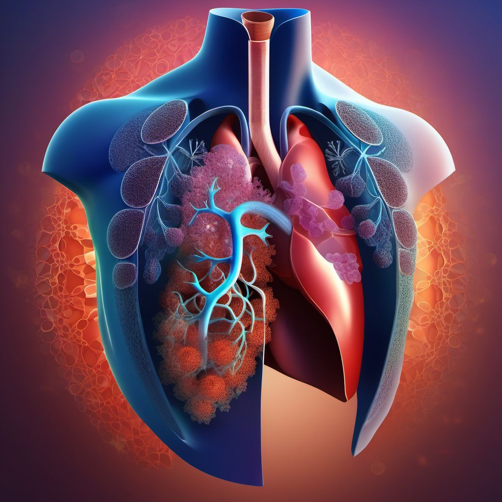 Contusion of lung digital illustration