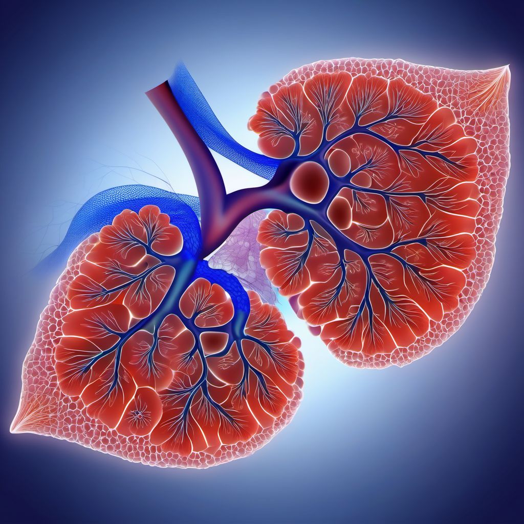 Contusion of lung, unilateral digital illustration