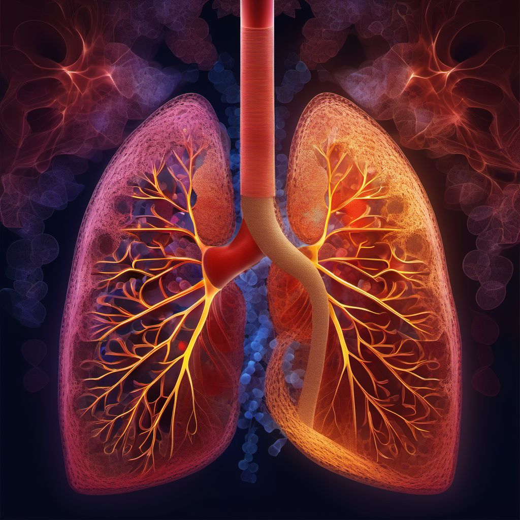 Contusion of lung, unspecified digital illustration