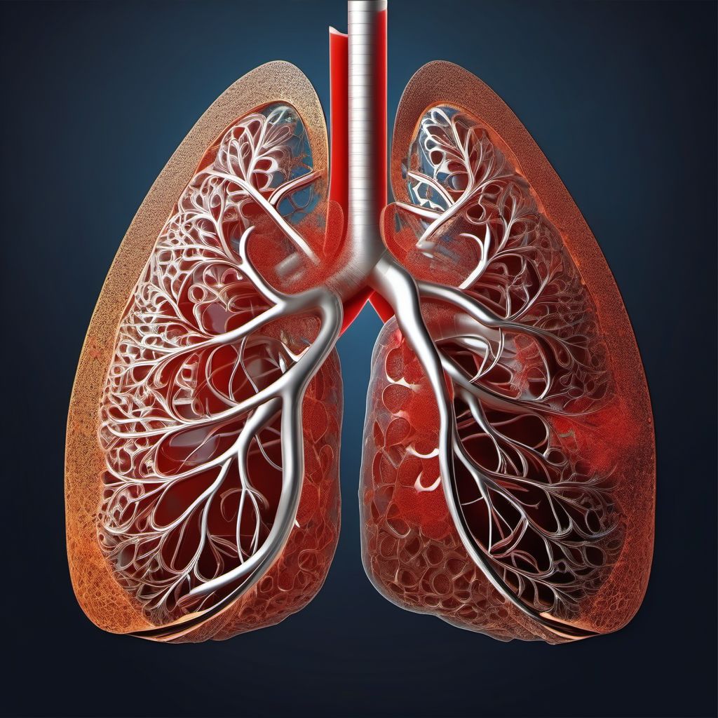 Other injuries of lung, unspecified digital illustration