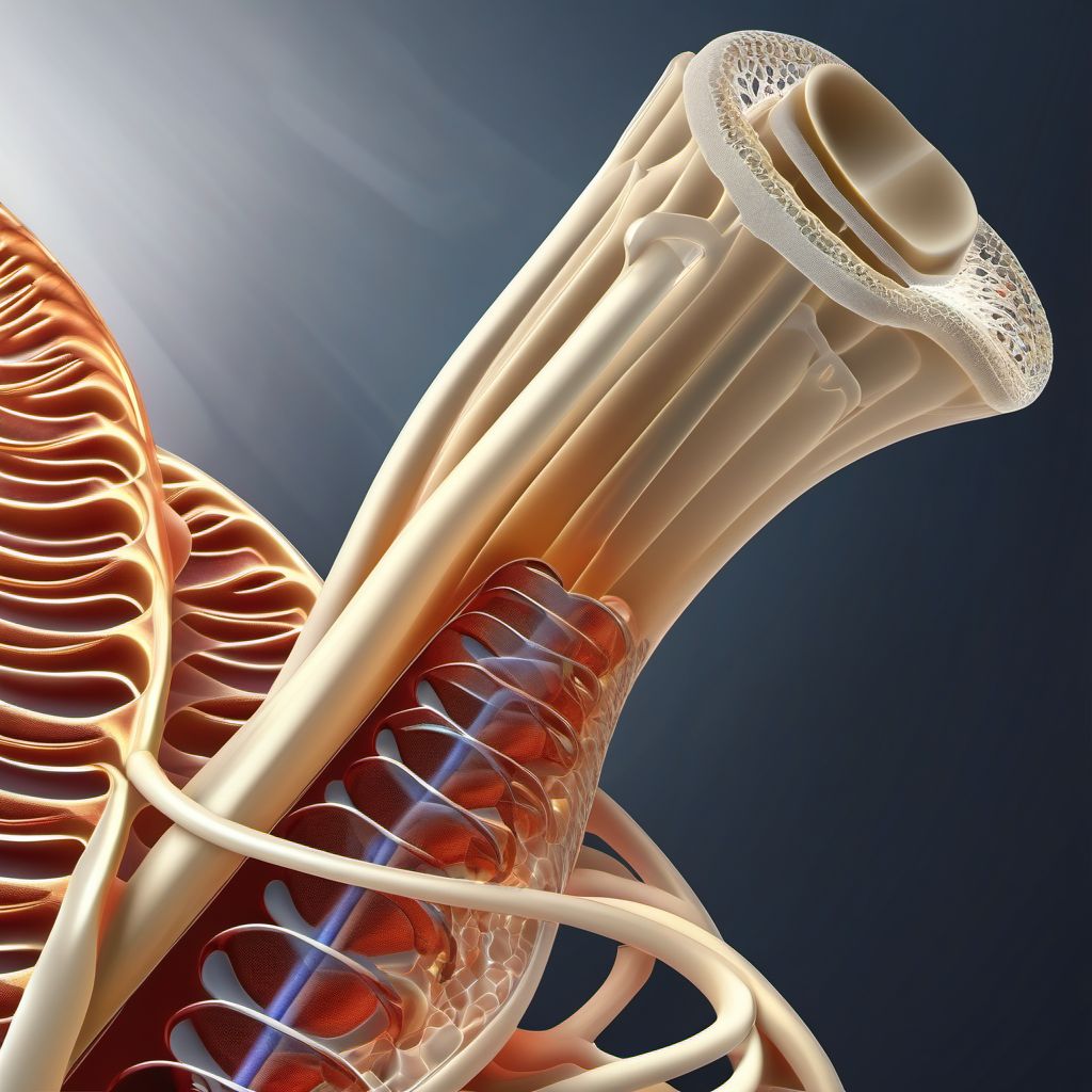 Unspecified injury of thoracic trachea digital illustration