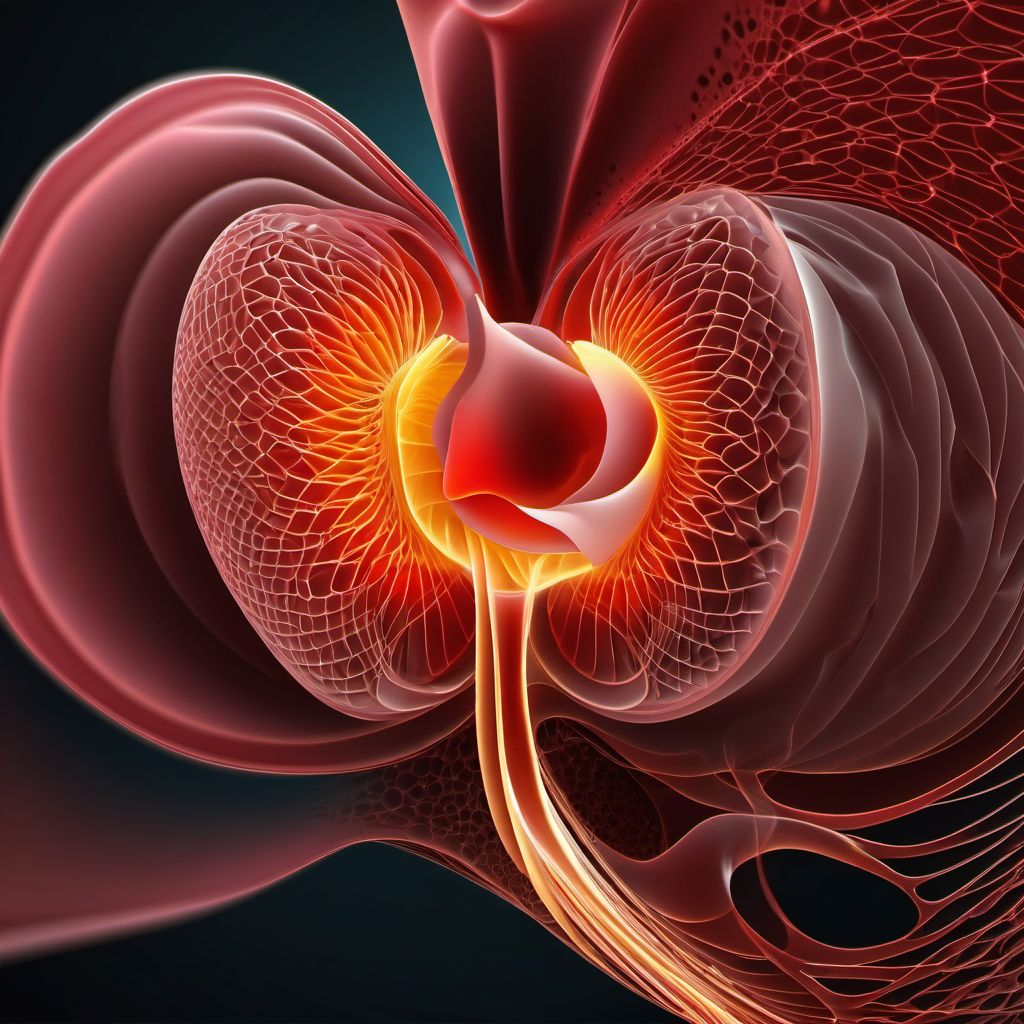 Contusion of diaphragm digital illustration