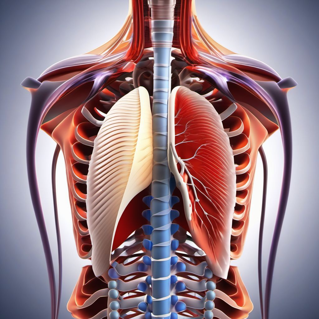 Other injury of diaphragm digital illustration