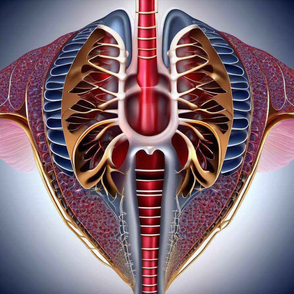 Unspecified injury of diaphragm digital illustration