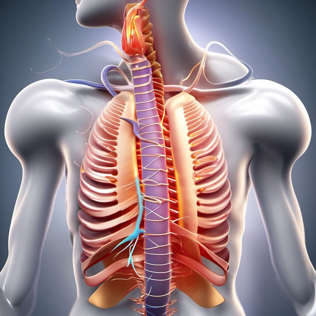 Other injury of esophagus (thoracic part) digital illustration