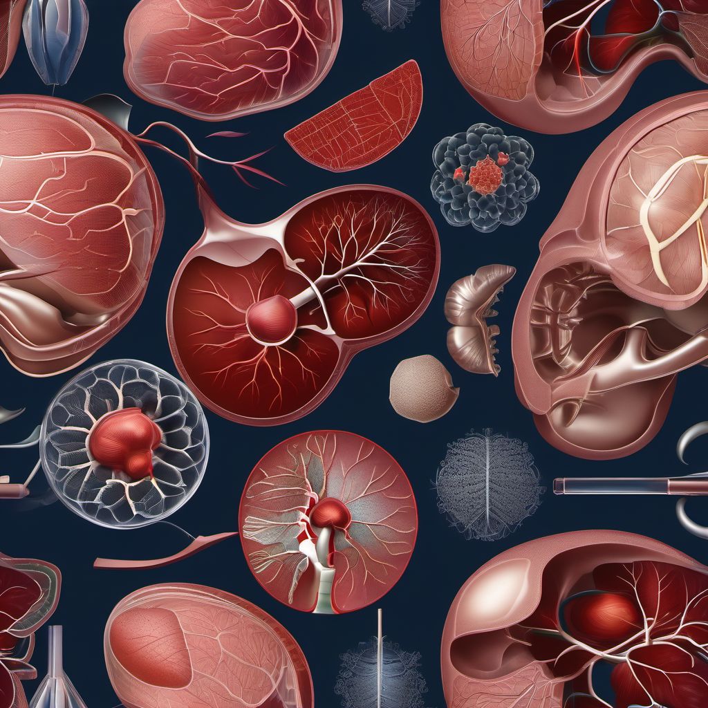 Other injury of other specified intrathoracic organs digital illustration