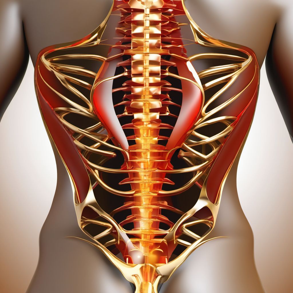 Contusion of lower back and pelvis digital illustration