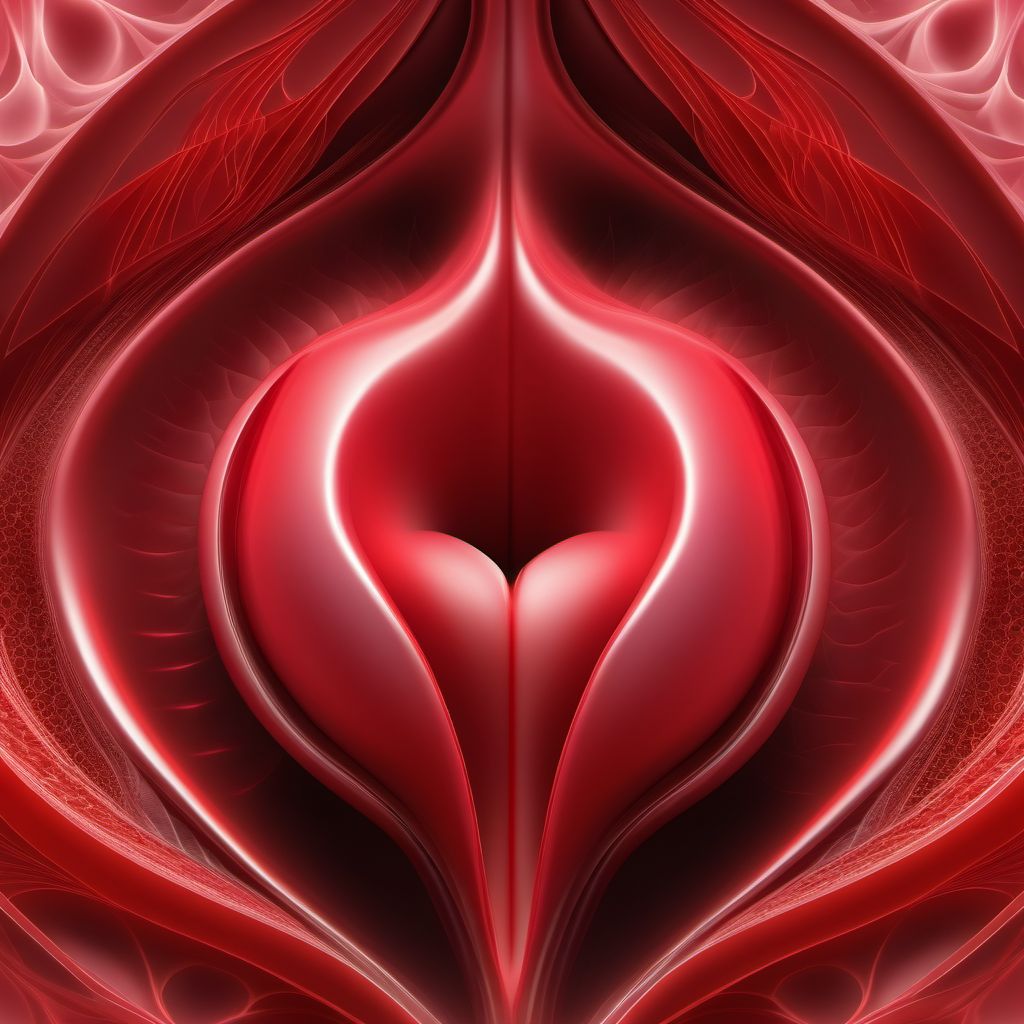 Contusion of vagina and vulva digital illustration