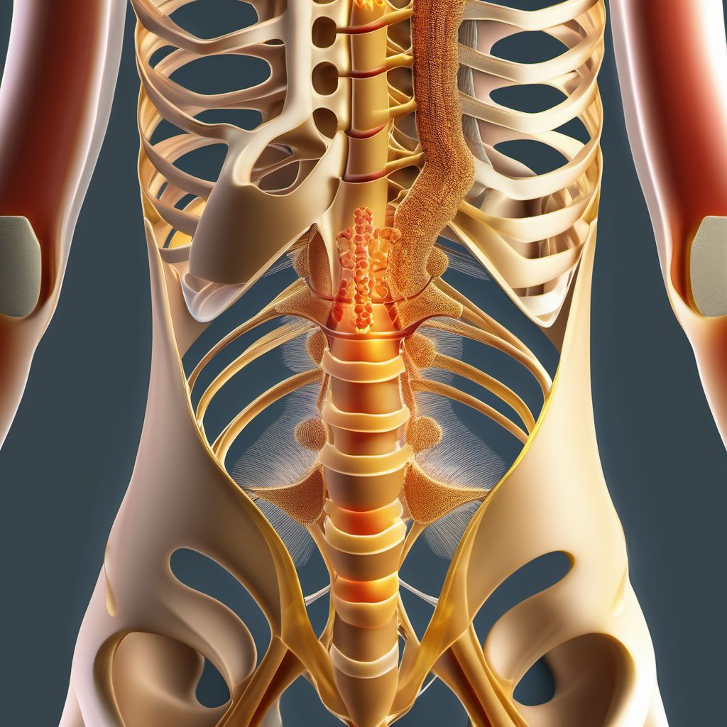 Blister (nonthermal) of lower back and pelvis digital illustration