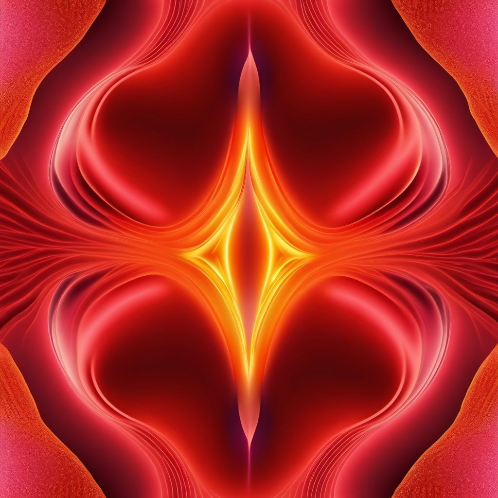 Blister (nonthermal) of vagina and vulva digital illustration