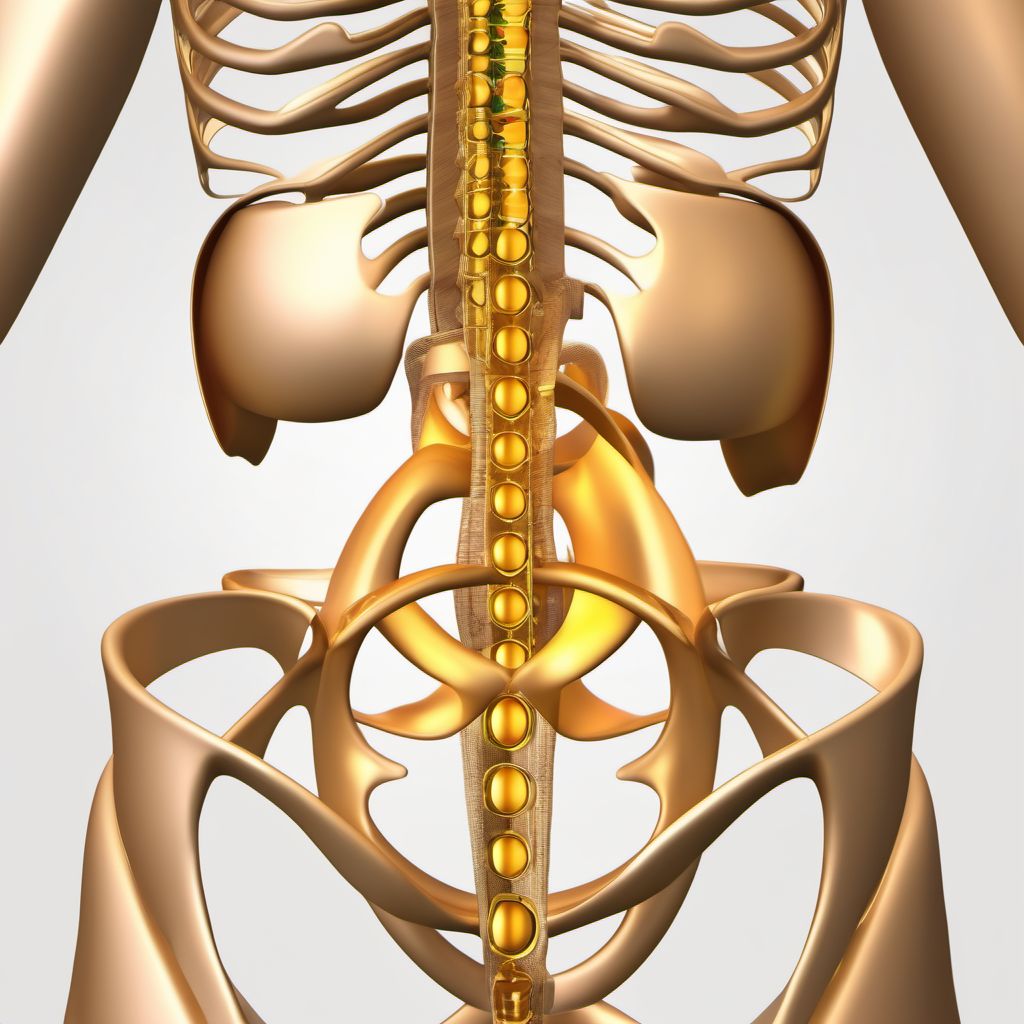 External constriction of lower back and pelvis digital illustration