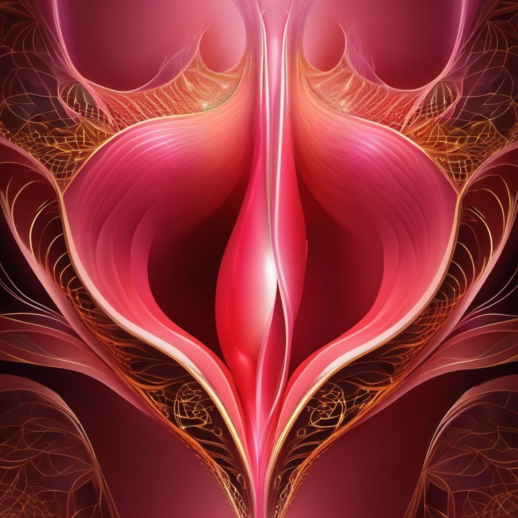 External constriction of vagina and vulva digital illustration