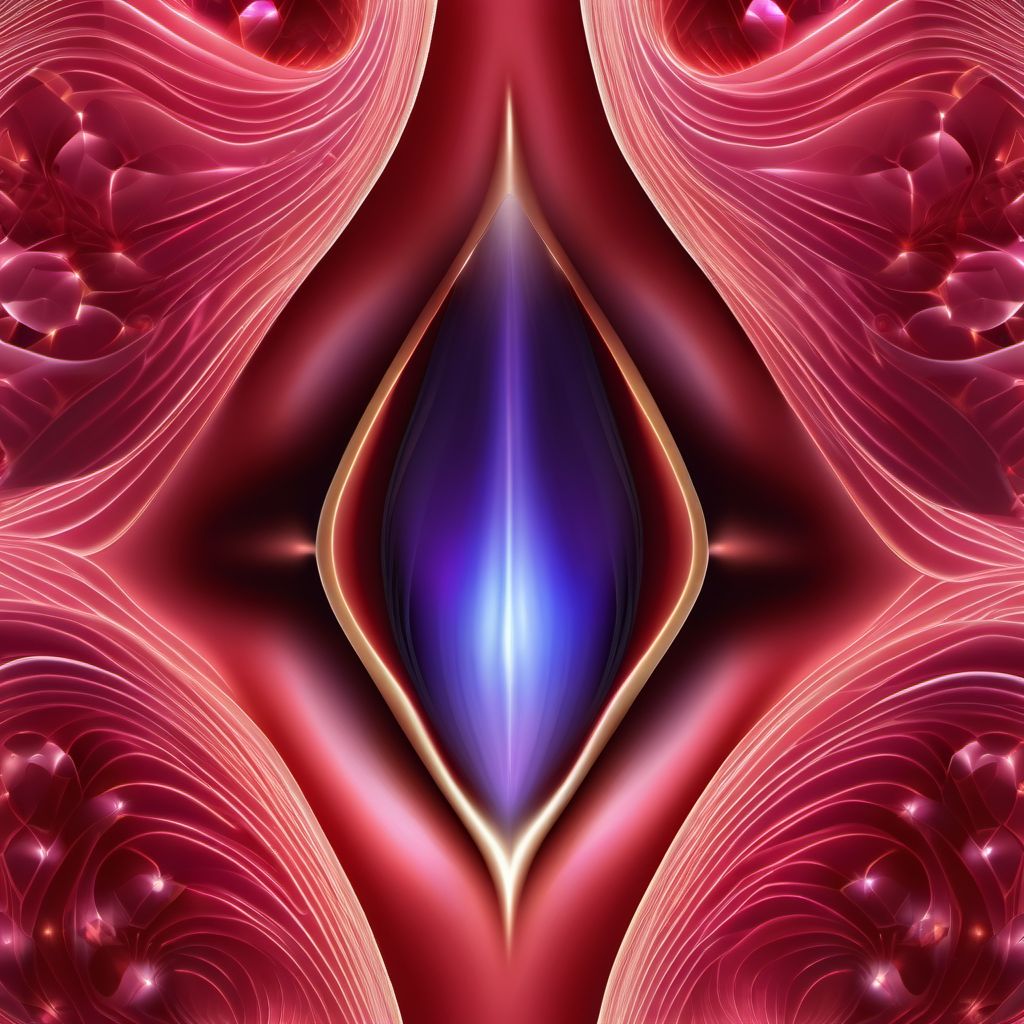 Superficial foreign body of vagina and vulva digital illustration