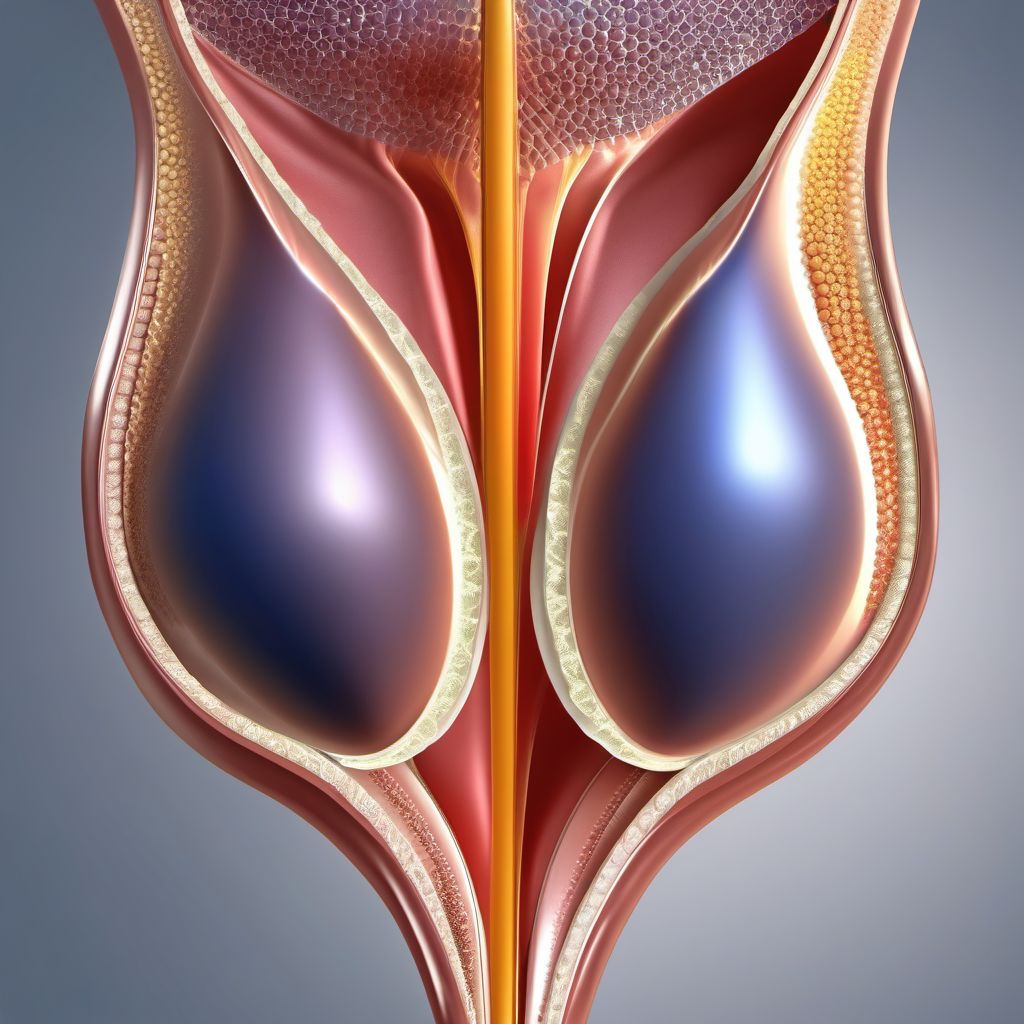 Superficial foreign body of anus digital illustration