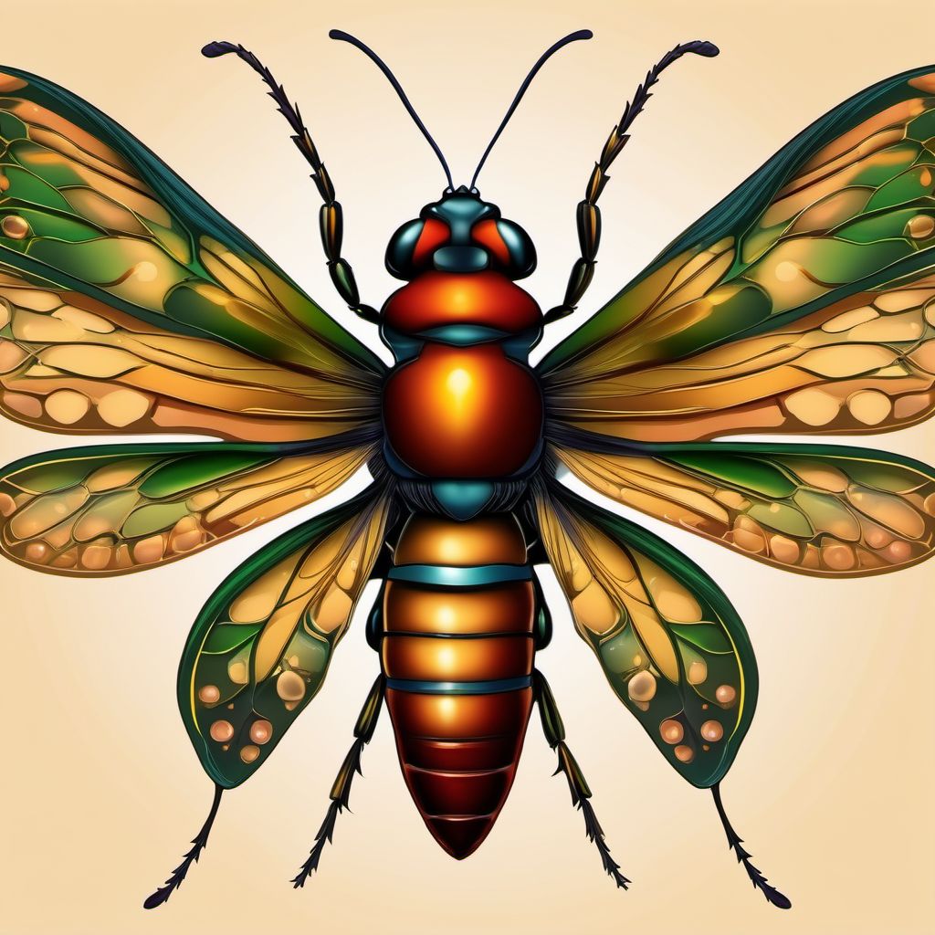 Insect bite (nonvenomous) of penis digital illustration