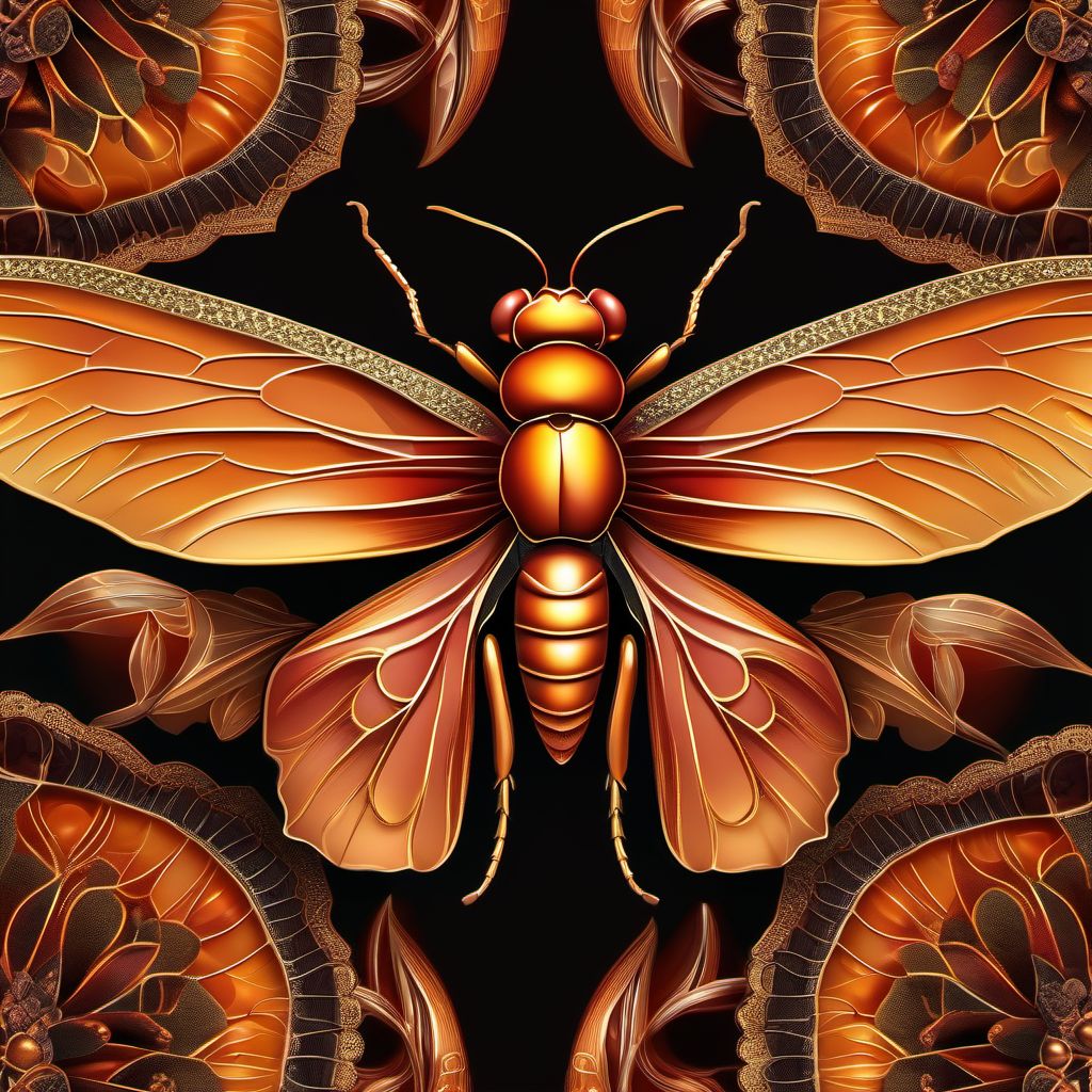 Insect bite (nonvenomous) of unspecified external genital organs, female digital illustration