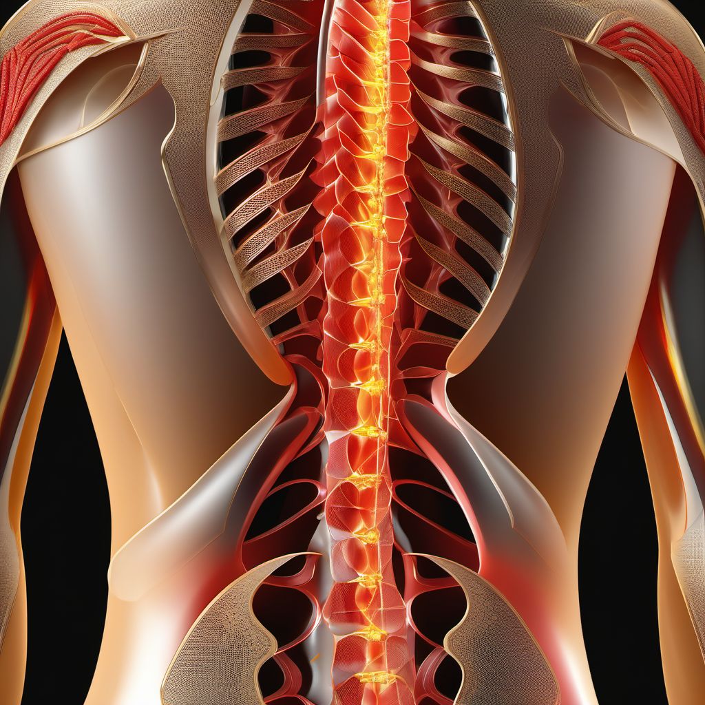 Laceration without foreign body of lower back and pelvis digital illustration