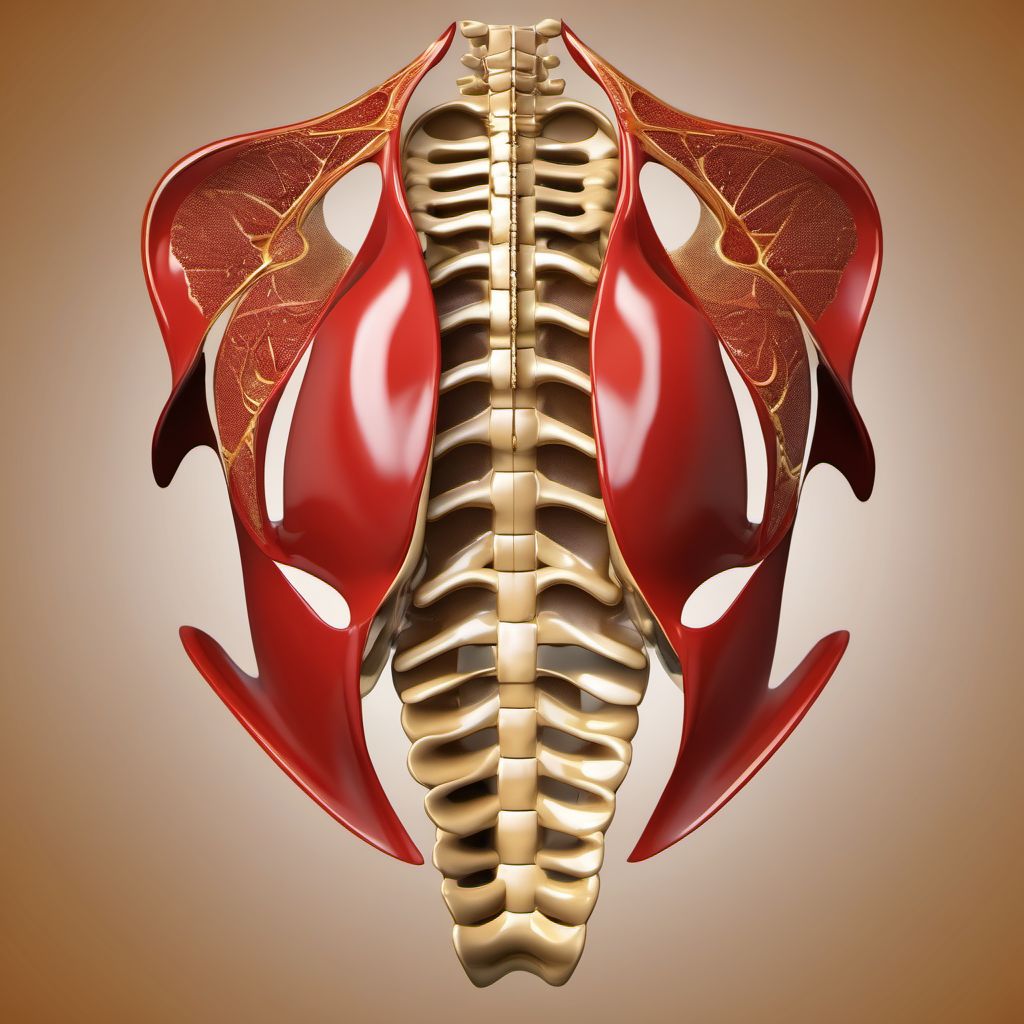 Open bite of lower back and pelvis digital illustration