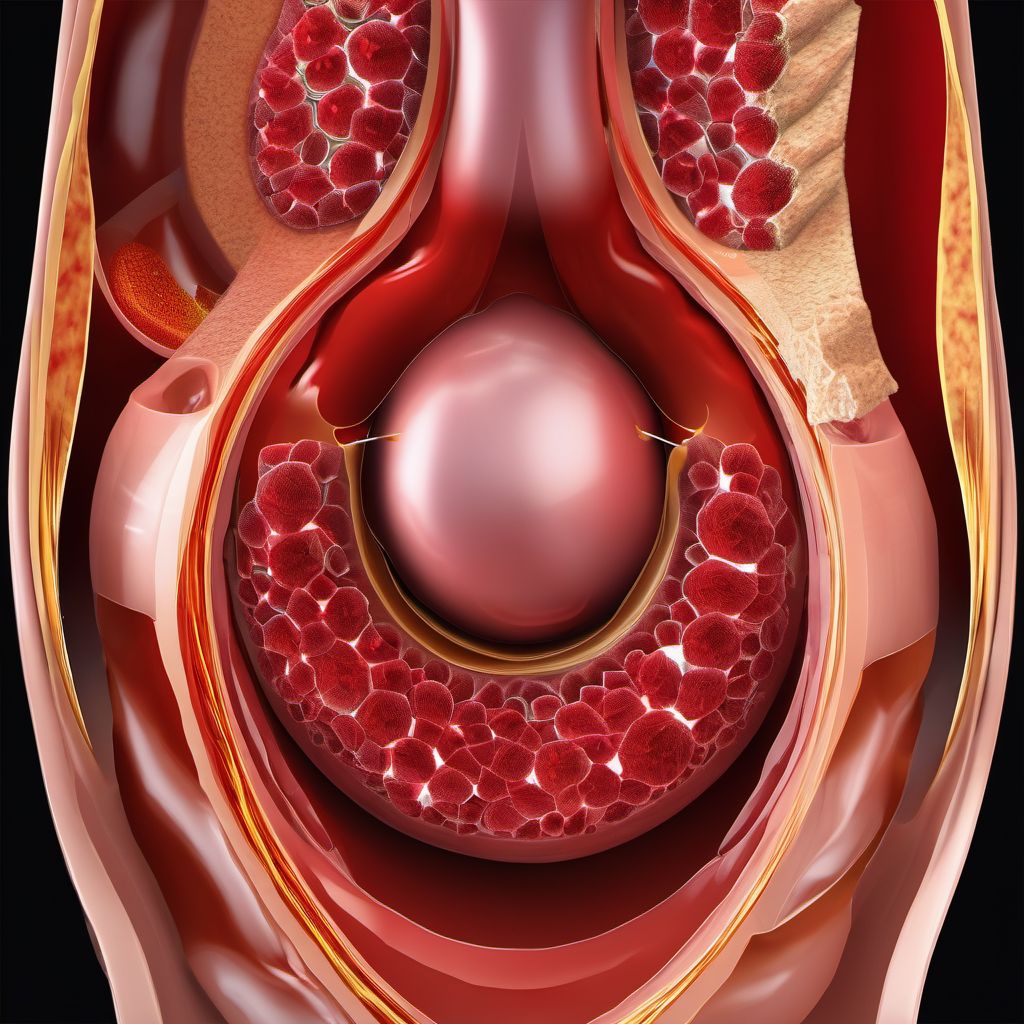 Open wound of abdominal wall without penetration into peritoneal cavity digital illustration