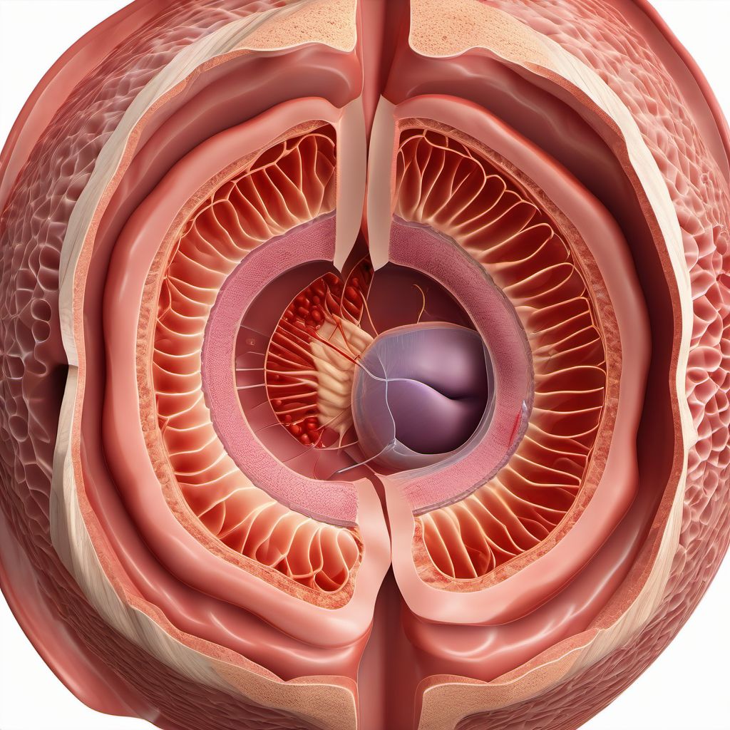 Unspecified open wound of abdominal wall, right upper quadrant without penetration into peritoneal cavity digital illustration