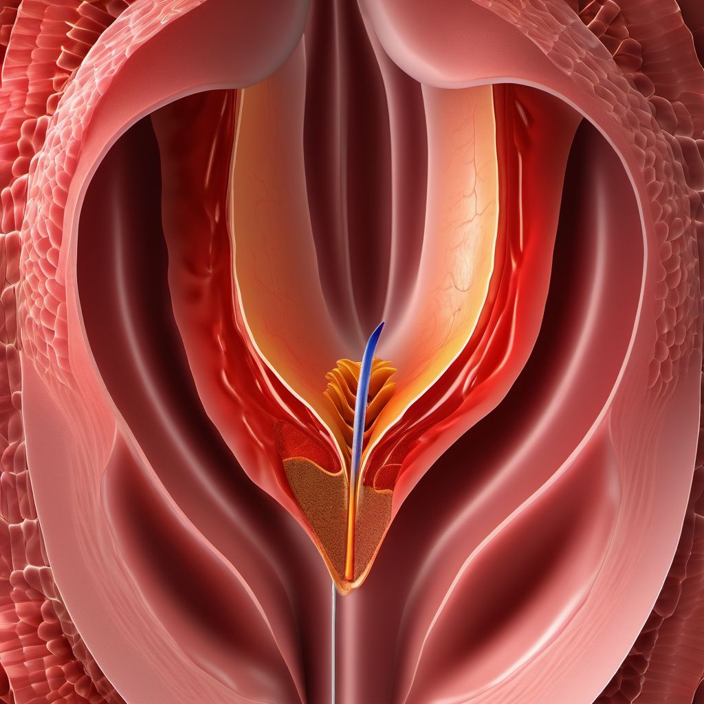 Unspecified open wound of abdominal wall, right lower quadrant without penetration into peritoneal cavity digital illustration