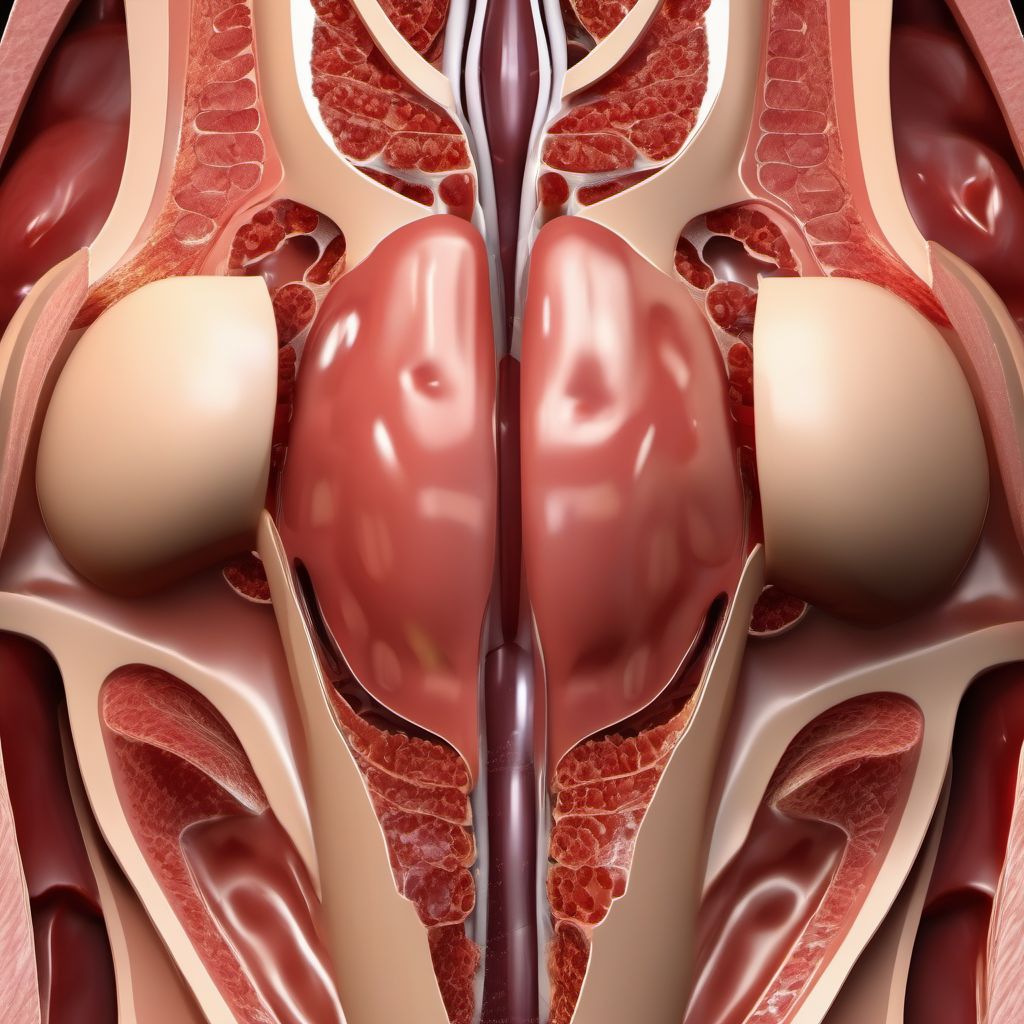 Laceration of abdominal wall with foreign body, periumbilic region without penetration into peritoneal cavity digital illustration