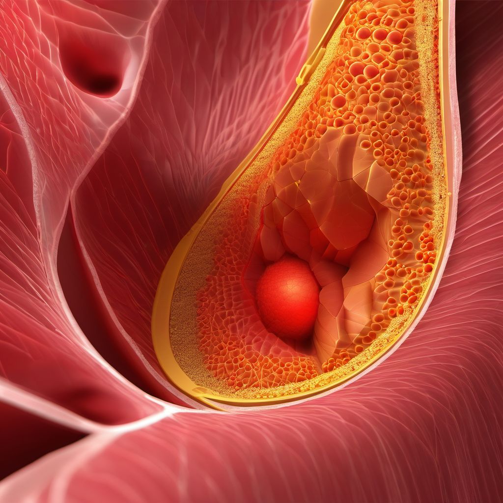 Puncture wound of abdominal wall without foreign body, periumbilic region without penetration into peritoneal cavity digital illustration