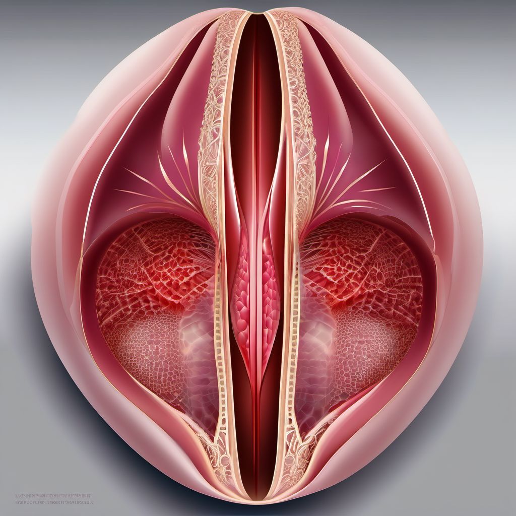 Laceration without foreign body of vagina and vulva digital illustration