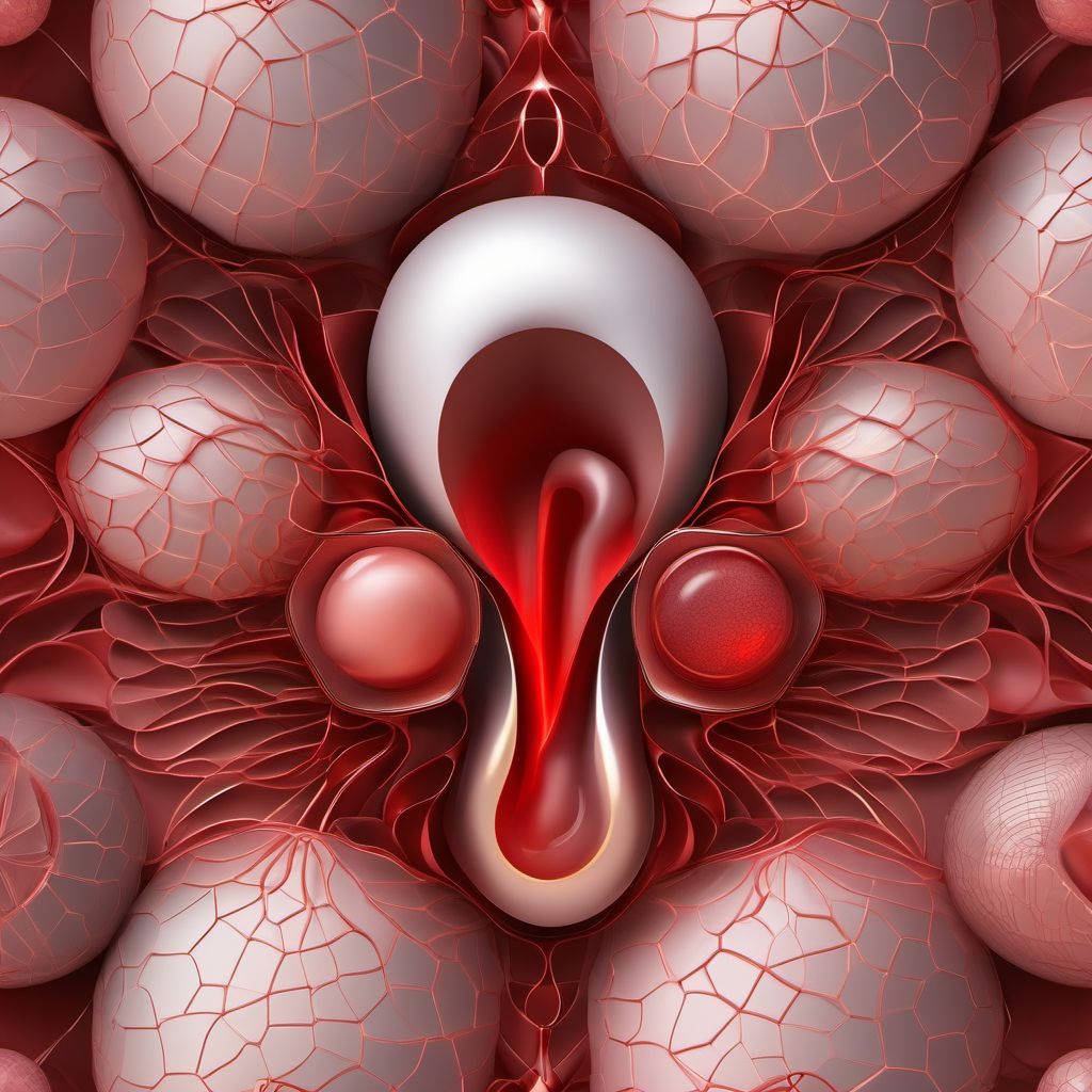 Unspecified open wound of unspecified external genital organs digital illustration