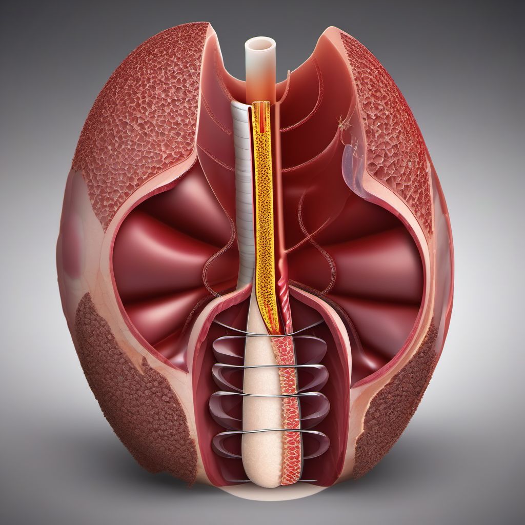 Puncture wound with foreign body of unspecified external genital organs, male digital illustration