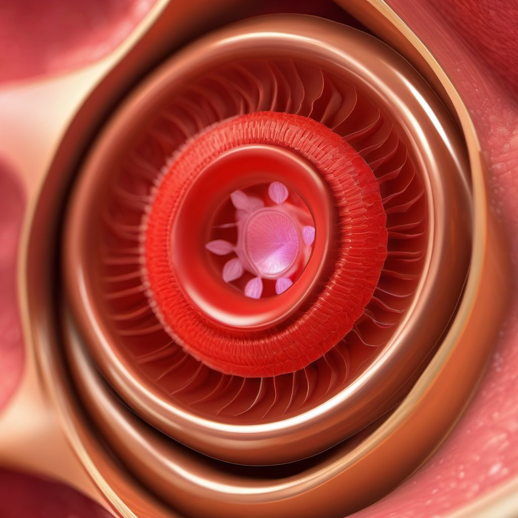 Puncture wound with foreign body of unspecified external genital organs, female digital illustration