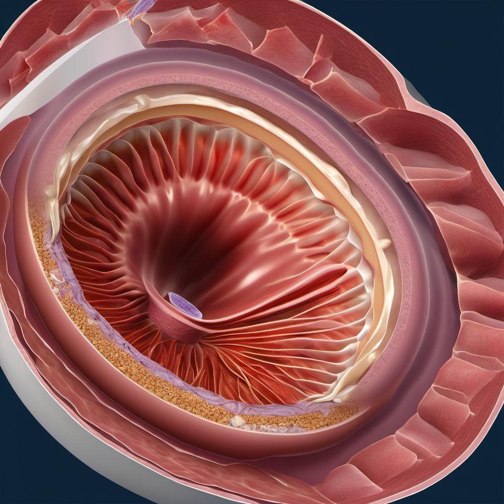 Unspecified open wound of abdominal wall with penetration into peritoneal cavity digital illustration