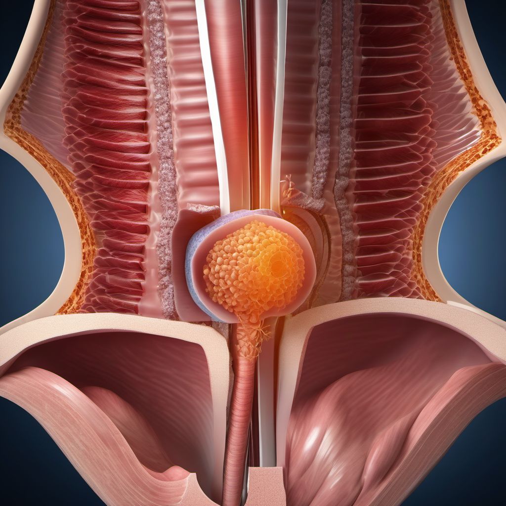 Unspecified open wound of abdominal wall, right upper quadrant with penetration into peritoneal cavity digital illustration