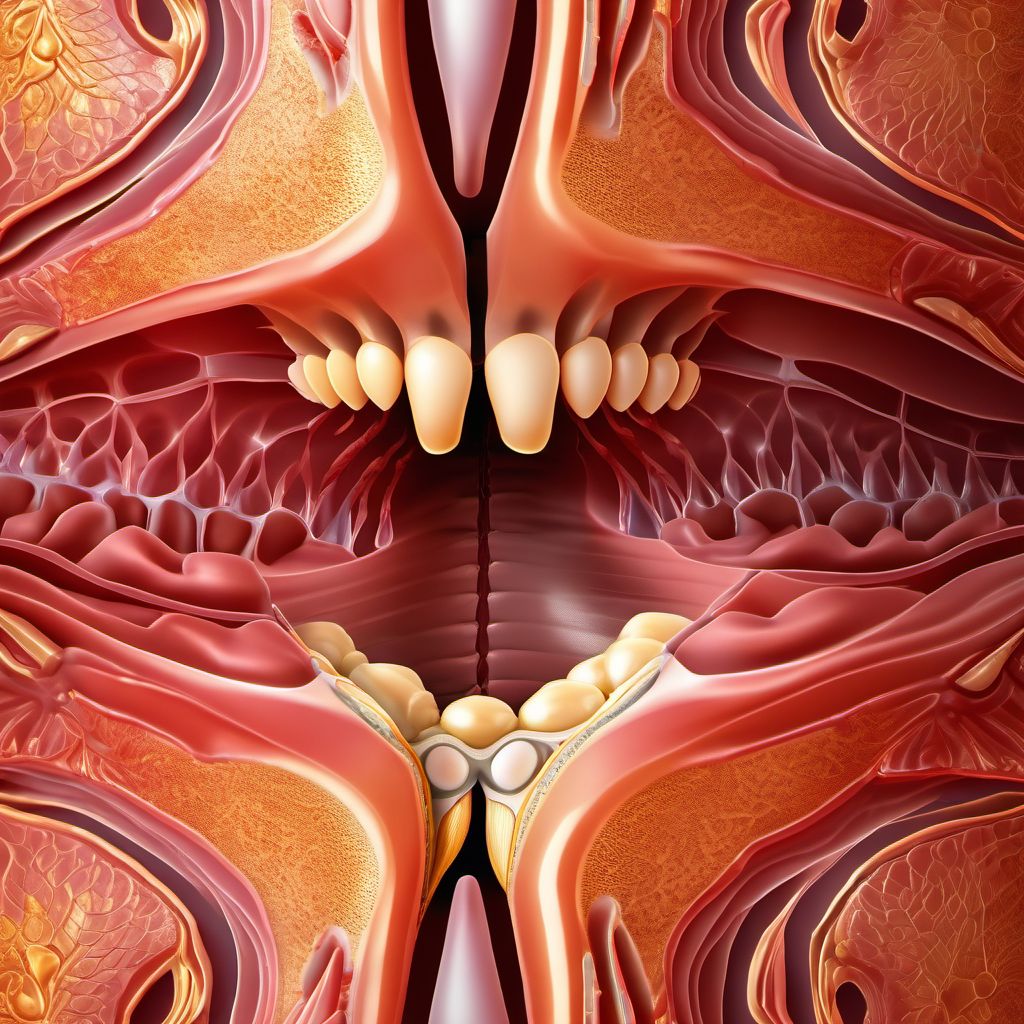 Open bite of abdominal wall, left upper quadrant with penetration into peritoneal cavity digital illustration
