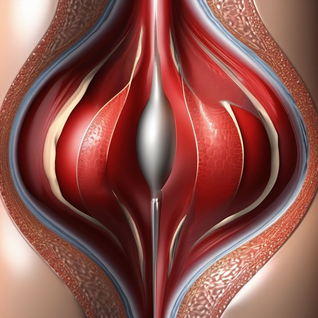 Unspecified open wound of unspecified buttock digital illustration