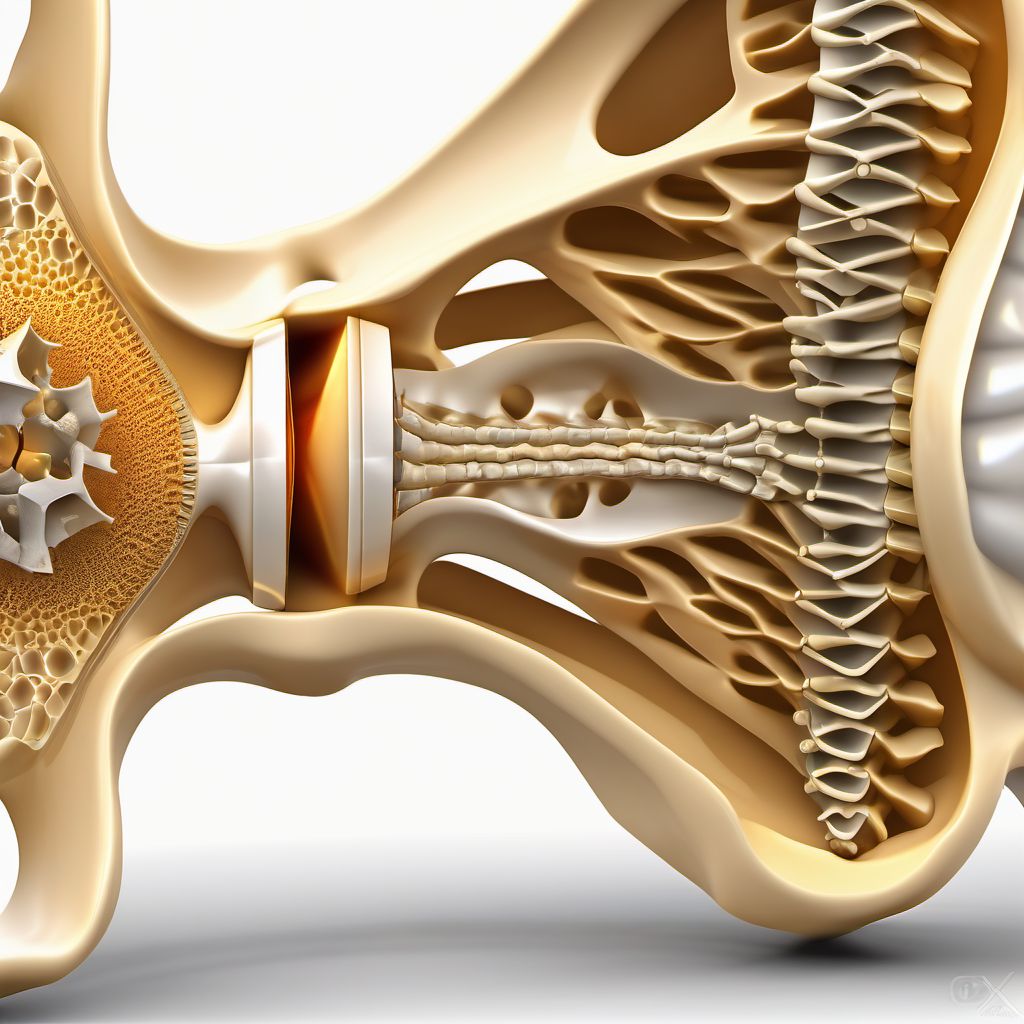 Fracture of lumbar spine and pelvis digital illustration