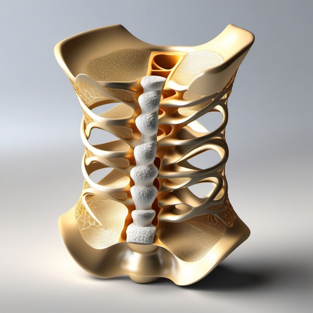 Other fracture of unspecified lumbar vertebra digital illustration