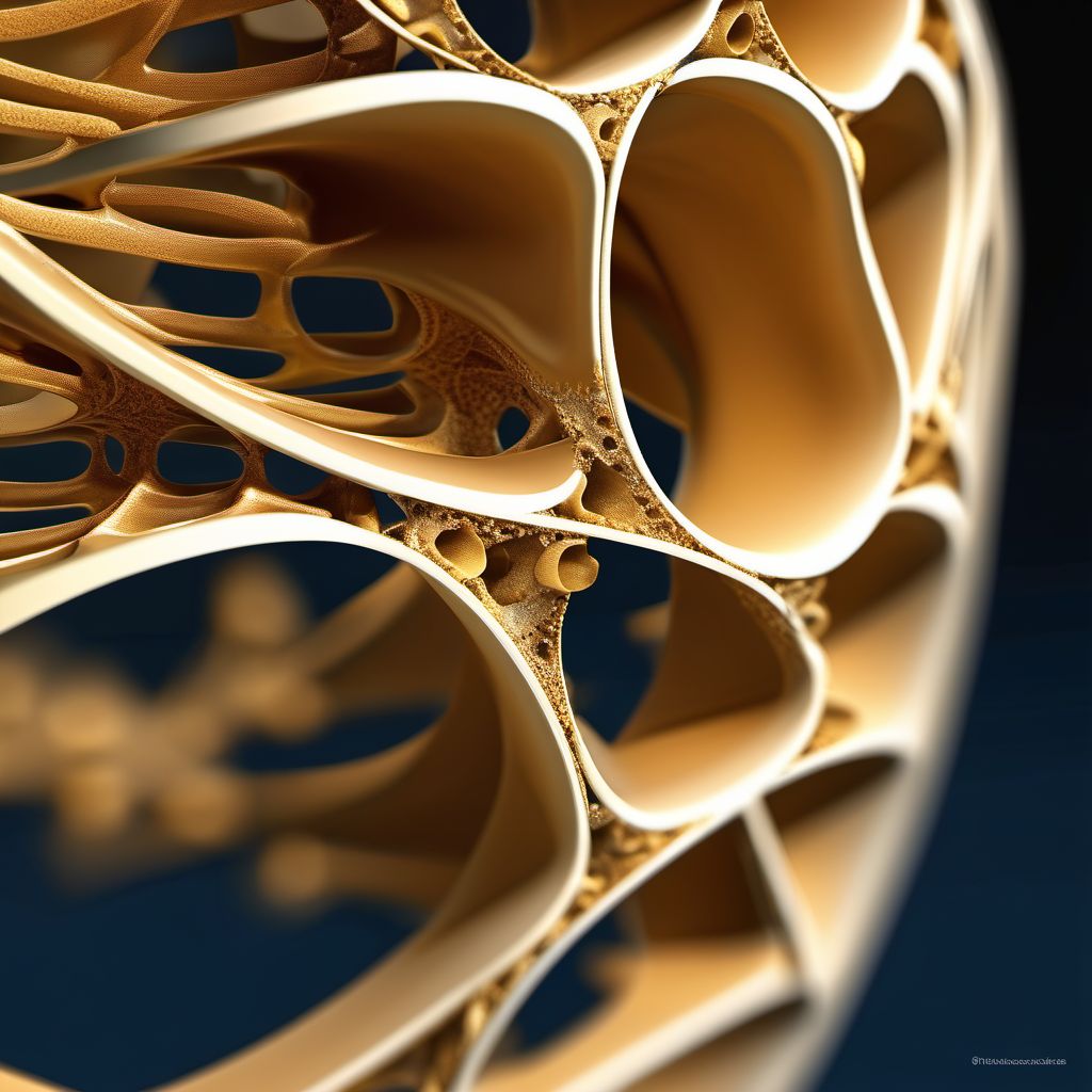 Stable burst fracture of third lumbar vertebra digital illustration