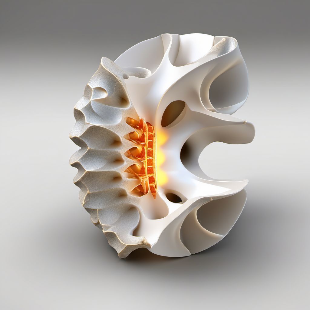 Other fracture of third lumbar vertebra digital illustration