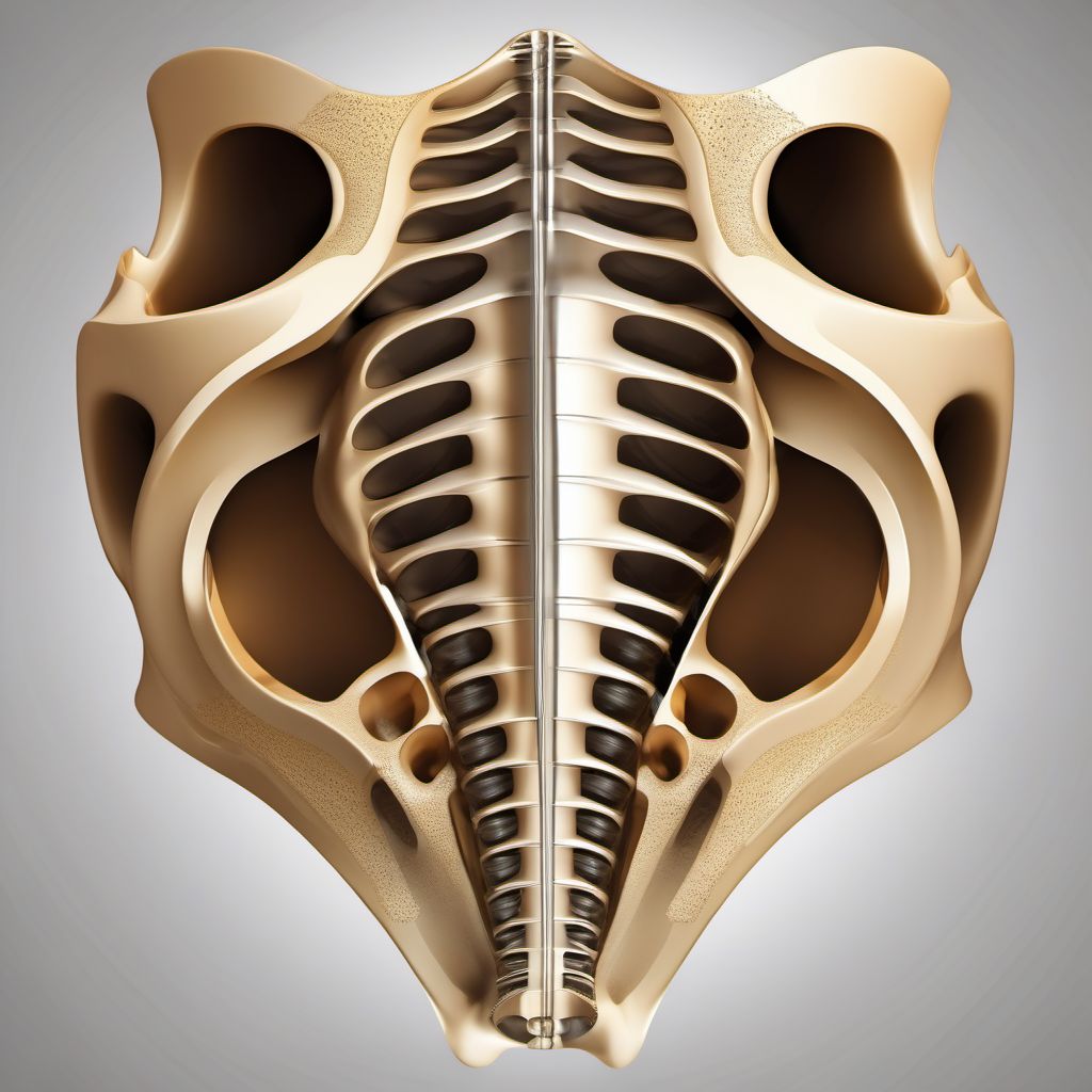 Type 3 fracture of sacrum digital illustration