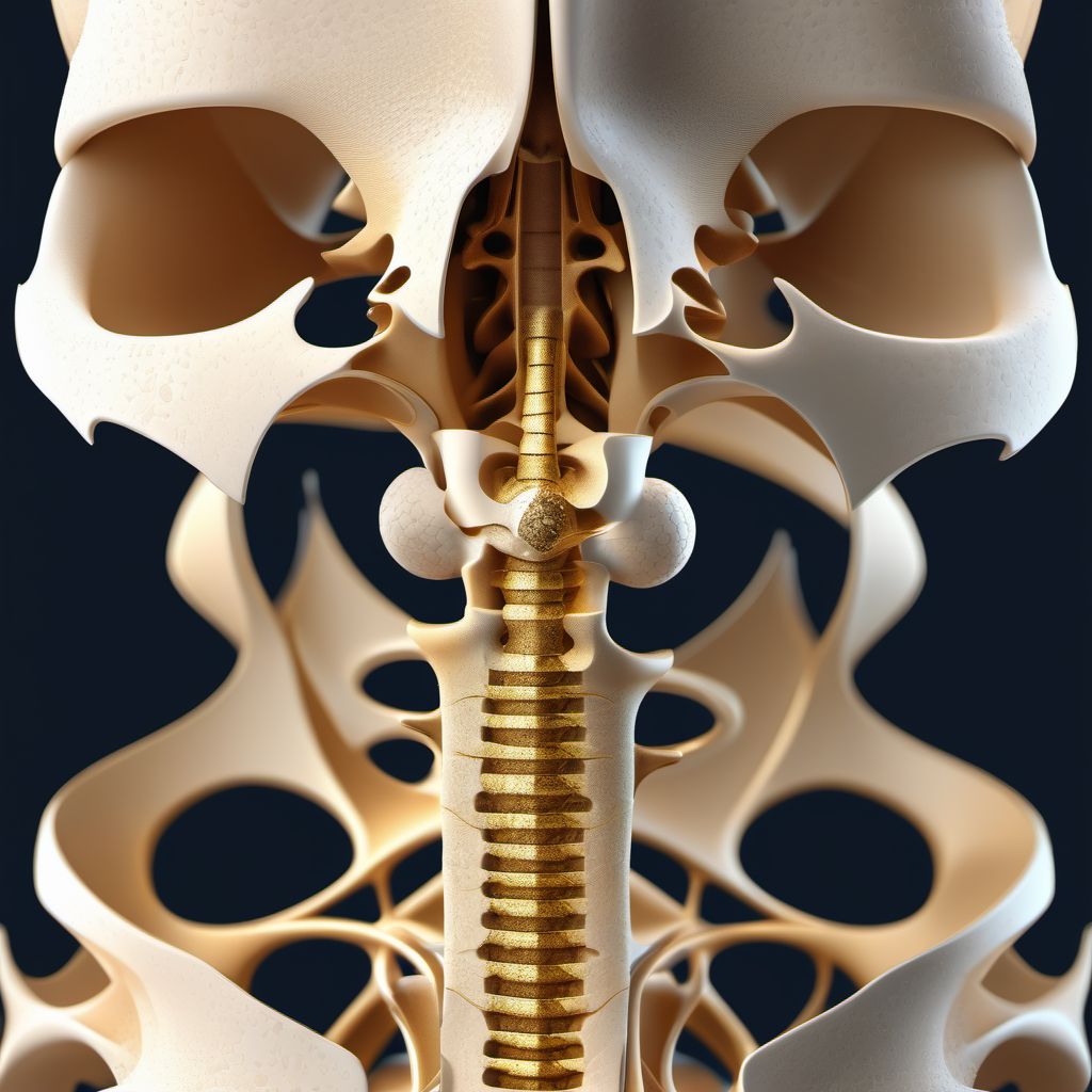 Type 4 fracture of sacrum digital illustration