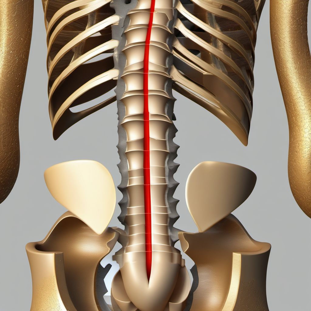 Other fracture of sacrum digital illustration